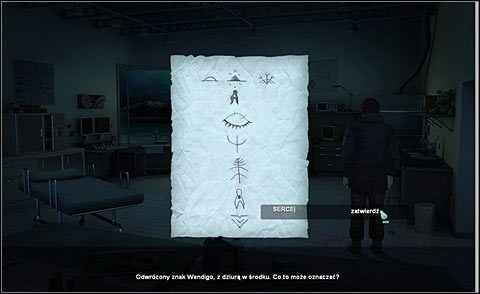 Symbol nr II (powyżej; kliknij go PPM) to odwrotność Wendigo (wygląda jak negatyw widocznego u góry rysunku bóstwa) - Uratuj Novę | Noc 4 | Alpha Polaris - Alpha Polaris - opis przejścia - poradnik do gry