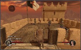 Kiedy ich zabijesz skieruj się na drewnianą kładkę znajdującą się między dwoma budynkami z lewej - Misja 4 - Akka | Opis przejścia The First Templar - The First Templar - poradnik do gry