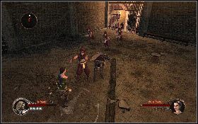 Po minięciu wszystkich wejdź na górę po schodach z prawej, omiń pułapki na podłodze (ctrl) [1] i przestaw dwie dźwignie naraz - Misja 8 - Cytadela Aszkelonu | Opis przejścia The First Templar - The First Templar - poradnik do gry