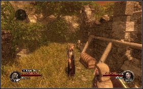 Po walce udaj się do zniszczonego budynku na środku, gdzie znajdziesz kronikę templariuszy #20 [1] - Misja 11 - Gorejący las | Opis przejścia The First Templar - The First Templar - poradnik do gry