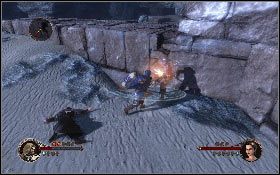 Jeśli chcesz możesz ściągnąć ich z powrotem na wzgórze, gdzie walczyłeś niedawno i przetrzebić ich szeregi korzystając z pułapki z kolcami [1] - Misja 14 - Pustynna osada | Opis przejścia The First Templar - The First Templar - poradnik do gry