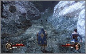 Idź cały czas przed siebie, w dole z lewej będziesz widział walkę bandytów z rycerzami, ale nie musisz się w nią wdawać - Misja 16 - Kryjówka templariuszy | Opis przejścia The First Templar - The First Templar - poradnik do gry