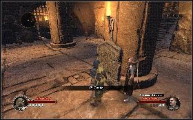 Następnie skieruj się w prawo [1], zejdź po schodach i omiń filar przed tobą - Arena | Opis przejścia The First Templar - The First Templar - poradnik do gry