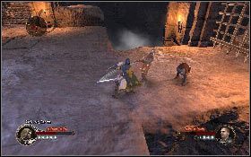 Przestaw kolejną dźwignię [1] i rozpraw się z następną partią przeciwników [2] - Arena | Opis przejścia The First Templar - The First Templar - poradnik do gry