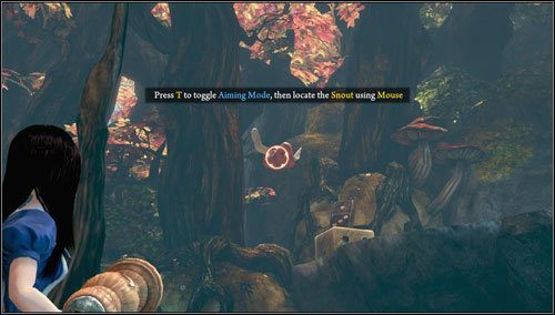 1 - The Vale of Tears - Po pierwszej walce z Bolterflies, w powietrzu nad polaną - Rozdział 1 - Hatters Domain (01-08) | Snouts - świńskie ryjki - Alice: Madness Returns - poradnik do gry