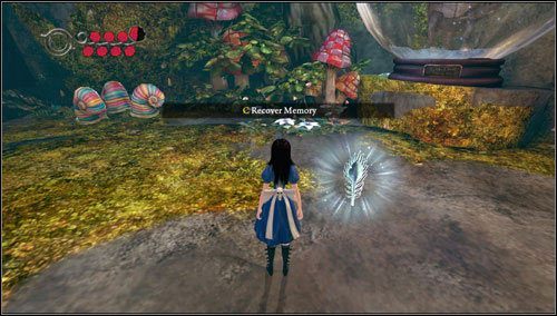 8 - Slug with a Shell - po zlikwidowaniu kilku uli, na półce skalnej po lewej - Rozdział 1 - Hatters Domain (01-14) | Memories - wspomnienia - Alice: Madness Returns - poradnik do gry