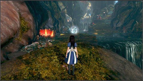 Idziemy ścieżką w górę - po chwili znajdujemy pierwsze wspomnienie - The Vale of Tears | Rozdział 1 - Hatters Domain | Alice Madness Returns - Alice: Madness Returns - poradnik do gry