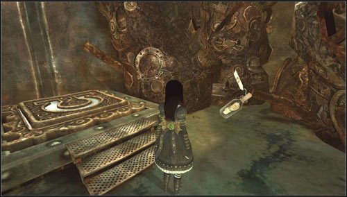 Po oddaniu narządów ruchu naszego kompana wracamy z powrotem do góry - Cranking Up & Pressing Down (2) | Rozdział 1 - Hatters Domain - Alice: Madness Returns - poradnik do gry