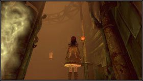 Zaglądamy przez okrągłe okienko i strzelamy w świński ryjek lewitujący po lewej stronie - Smelling & Regurgitating (1) | Rozdział 1 - Hatters Domain - Alice: Madness Returns - poradnik do gry