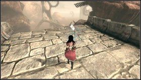Obracamy się w lewo i korzystając z trampoliny i pary przeskakujemy na platformę po lewej - Least Wing (1) | Rozdział 4 - Queensland | Alice Madness Returns - Alice: Madness Returns - poradnik do gry