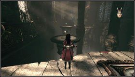 Wciskamy przycisk i przechodzimy po platformach do kolejnej sali - Least Wing (2) | Rozdział 4 - Queensland | Alice Madness Returns - Alice: Madness Returns - poradnik do gry