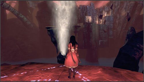 Korzystając z serii trampolin wskakujemy na kolejną półkę skalną - Waste Wing Part 1 (3) | Rozdział 4 - Queensland | Alice Madness Returns - Alice: Madness Returns - poradnik do gry