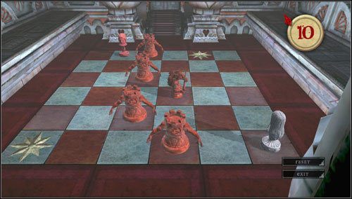 Przed nami kolejne szachy - tym razem musimy doprowadzić obie figury do pól oznaczonych gwiazdką - Waste Wing Part 1 (4) | Rozdział 4 - Queensland | Alice Madness Returns - Alice: Madness Returns - poradnik do gry