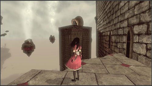 Wychodzimy na górną platformę dzięki urządzeniom emitującym parę i wchodzimy do Radula Roomu - Waste Wing Part 2 | Rozdział 4 - Queensland | Alice Madness Returns - Alice: Madness Returns - poradnik do gry