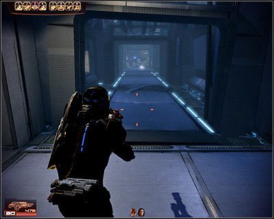 Otwórz pobliskie drzwi i zejdź na niższy poziom - (4) Odnalezienie przełącznika wyłączenia alarmu | Nadzorca- Stacja Prometeusz - Mass Effect 2: Overlord - poradnik do gry