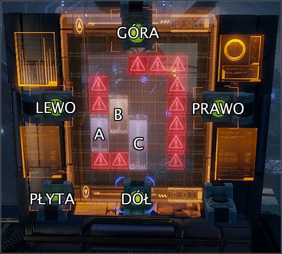 Oznaczenia na zdjęciu - (5) Rozwiązanie zagadki | Nadzorca- Stacja Prometeusz - Mass Effect 2: Overlord - poradnik do gry