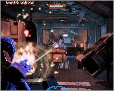 Ruszaj oczywiście w stronę wielkiej dziury, czyli nowo utworzonego przejścia - (4) Wydostanie się z kompleksu Hocka (2) | Kasumi- Wykradzione wspomnienia - Mass Effect 2: Kasumis Stolen Memory - poradnik do gry