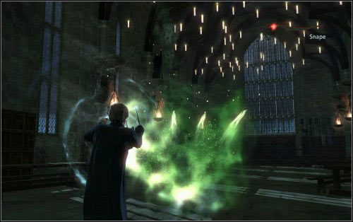 Dyrektor uwielbia atakować serią pocisków - [Problem z zabezpieczeniami] Opis przejścia - Harry Potter i Insygnia Śmierci - część 2 - poradnik do gry