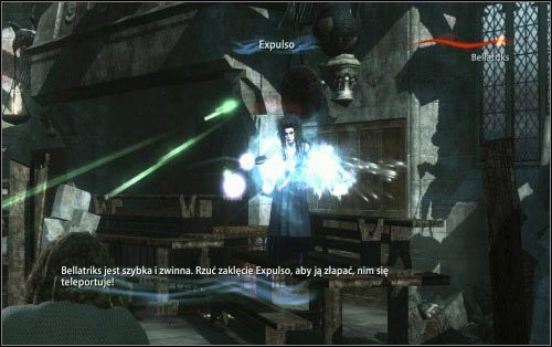 Głównym atutem przeciwniczki jest jej szybkość, gdyż w jednym w miejscu nie usiedzi nawet kilku sekund - [Nie moja córka] Opis przejścia | Harry Potter i Insygnia Śmierci - część 2 - Harry Potter i Insygnia Śmierci - część 2 - poradnik do gry