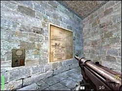 Jeżeli chcemy, możemy jeszcze udać się okrągłymi schodami na samą górę i załatwić Niemca znajdującego się na dachu - Mission 1: Part 1 | Solucja Return to Castle Wolfenstein - Return to Castle Wolfenstein - poradnik do gry