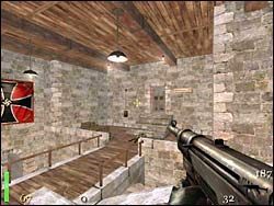 W pomieszczeniu kontrolnym przełączamy żółtą dźwignię i wracamy wspomnianymi drzwiami na początek poziomu - Mission 1: Part 2 | Solucja Return to Castle Wolfenstein - Return to Castle Wolfenstein - poradnik do gry
