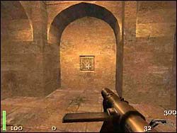 Sekret 1 - Następnie uderzamy w krzyż i szybko się cofamy - Mission 2: Part 3 | Solucja Return to Castle Wolfenstein - Return to Castle Wolfenstein - poradnik do gry