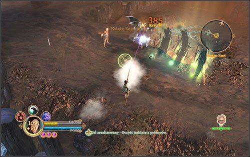 Nie one stanowią jednak główne wyzwanie podczas zwiedzania jaskini, a wielki latający demon, ksiąze Enjokki - Książe Enjokki | Bossowie | Dungeon Siege III - Dungeon Siege III - poradnik do gry