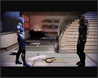 Po dotarciu do celu okaże się, że na miejscu znajdują się służby policji - (2) Wybranie się do apartamentu Liary - Kryjówka Handlarza Cieni - Mass Effect 2: Lair of the Shadow Broker - poradnik do gry