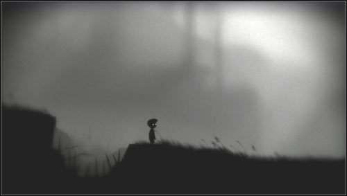 Natrafimy na niewielki dół z kolcami, należy się rozpędzić i przeskoczyć nad zabójczym rowem [1] - Rozdział 0 | Opis przejścia Limbo - Limbo - poradnik do gry