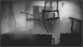 Idąc przed siebie natrafimy na dwie pułapki przymocowane do lin [1] - Rozdział 9 | Opis przejścia Limbo - Limbo - poradnik do gry