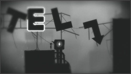 Wskakujemy teraz na dźwignię [1] i odcinamy dopływ prądu do znaku - Rozdział 20 | Opis przejścia Limbo - Limbo - poradnik do gry