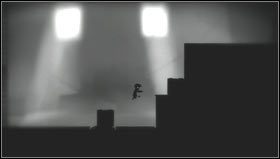 Gdy już spadniemy na podłoże przesuwamy skrzynię do końca w prawo, na podest podnoszony za pomocą przycisku znajdującego się na ziemi [1] - Rozdział 26 | Opis przejścia Limbo - Limbo - poradnik do gry