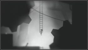 Znajdziemy się koło dźwigni, która zmienia kierunek obrotu otaczających nas kuł zębatych [1] - Rozdział 29 | Opis przejścia Limbo - Limbo - poradnik do gry