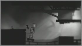 Przesuwamy wagon w lewo pod dźwignię [1] i udajemy się do wózka z drabiną - Rozdział 30 | Opis przejścia Limbo - Limbo - poradnik do gry