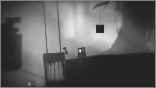 Przy pomocy drugiej budki ponownie opuszczamy windę, a następnie wysyłamy ją do góry i wskakujemy na jej dach [1] - Rozdział 33 | Opis przejścia Limbo - Limbo - poradnik do gry