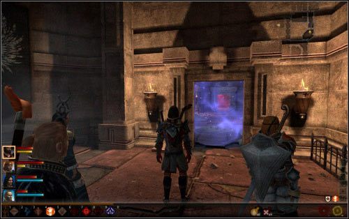 Ścienny obiekt ma związek z sekretną lokacją ukrytą na tym etapie - Więzienie Koryfeusza - piętro Riannon | Dragon Age II Dziedzictwo - Dragon Age II: Dziedzictwo - poradnik do gry