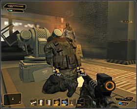 Proponuję wybrać teraz północną ścieżkę prowadzącą do głównego lobby #1 - (3) Wariant pokojowy - Dotarcie do windy | Deus Ex Bunt Ludzkości - Deus Ex: Bunt Ludzkości - Directors Cut - poradnik do gry