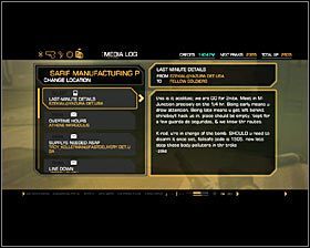 1 - (5) Wariant agresywny - Zabezpieczenie pierwszego laboratorium montażu - Deus Ex: Bunt Ludzkości - Directors Cut - poradnik do gry