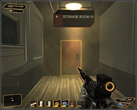 Po zakończonych walkach rozejrzyj się za amunicją do rewolweru i amunicją do karabinu bojowego, a następnie przystąp do oględzin ciał przeciwników - (5) Wariant agresywny - Zabezpieczenie pierwszego laboratorium montażu - Deus Ex: Bunt Ludzkości - Directors Cut - poradnik do gry