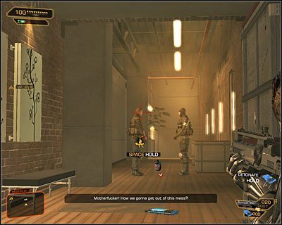 Ustaw się przy skrzyniach - (2) Wariant agresywny - Zabezpieczenie budynku administracji | Bunt Ludzkości - Deus Ex: Bunt Ludzkości - Directors Cut - poradnik do gry