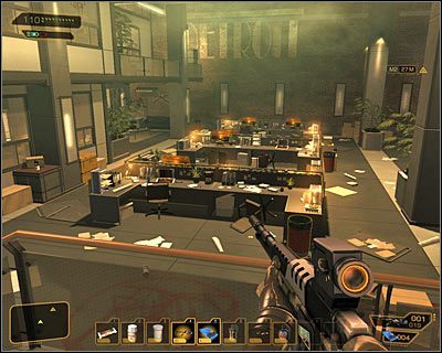 Zanim opuścisz to miejsce dobrze byłoby je dokładnie zbadać - (3) Dotarcie do miejsca pobytu Sandersa | Deus Ex Bunt Ludzkości - Deus Ex: Bunt Ludzkości - Directors Cut - poradnik do gry