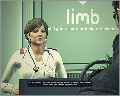 Gra zainicjuje rozmowę z doktor Verą Marcovic tuż po przekroczeniu bramy wejściowej kliniki - (2) Odbycie rozmowy z doktor Marcovic | Deus Ex Bunt Ludzkości - Deus Ex: Bunt Ludzkości - Directors Cut - poradnik do gry