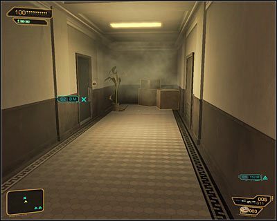 Mieszkanie Tindalla znajduje się na najniższym poziomie -1 - Mniejsze zła | Deus Ex Bunt Ludzkości - Deus Ex: Bunt Ludzkości - Directors Cut - poradnik do gry