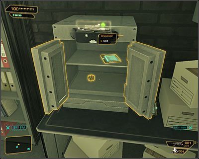 Pomimo tego, że ten cel misji został Ci już odznaczony, warto pozostać wewnątrz składziku i obejrzeć sejf - Matczyne więzi | Deus Ex Bunt Ludzkości - Deus Ex: Bunt Ludzkości - Directors Cut - poradnik do gry