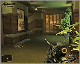 Niezależnie od obranej taktyki działania musisz dotrzeć do północnych drzwi #1 - (3) Wariant pokojowy - Wejście do budynku Hengsha Court Gardens - Deus Ex: Bunt Ludzkości - Directors Cut - poradnik do gry