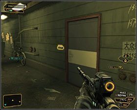 Przystąp do wspinaczki, skacząc po drodze po kilku skrzyniach - (3) Wariant pokojowy - Wejście do budynku Hengsha Court Gardens - Deus Ex: Bunt Ludzkości - Directors Cut - poradnik do gry