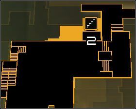 Oznaczenia na mapach: 1 - Główne wejście do hotelu Hung Hua (poziom 2); 2 - Wejście do hotelu Hua od strony dachu (poziom 3) - (6) Przedostanie się do klubu Gniazdo | Deus Ex Bunt Ludzkości - Deus Ex: Bunt Ludzkości - Directors Cut - poradnik do gry