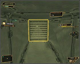 Obróć się w prawo, a powinieneś zauważyć wejście do szybu wentylacyjnego #1 - (6) Przedostanie się do klubu Gniazdo | Deus Ex Bunt Ludzkości - Deus Ex: Bunt Ludzkości - Directors Cut - poradnik do gry