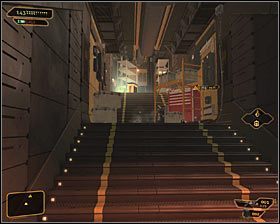 Eksplorację nowej lokacji rozpoczniesz w pobliżu fabryki w Dolnym Mieście i naturalnie Twoim głównym dążeniem będzie dotarcie do Górnego Miasta - (1) Zbadanie okolic miejsca startu | Deus Ex Bunt Ludzkości - Deus Ex: Bunt Ludzkości - Directors Cut - poradnik do gry