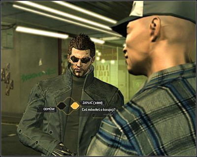 Po krótkiej i niezbyt produktywnej wymianie zdań Anonimowy X przekaże Ci palmtop z kopią raportu autopsji Evelyn - Szanghajska sprawiedliwość | Deus Ex Bunt Ludzkości - Deus Ex: Bunt Ludzkości - Directors Cut - poradnik do gry